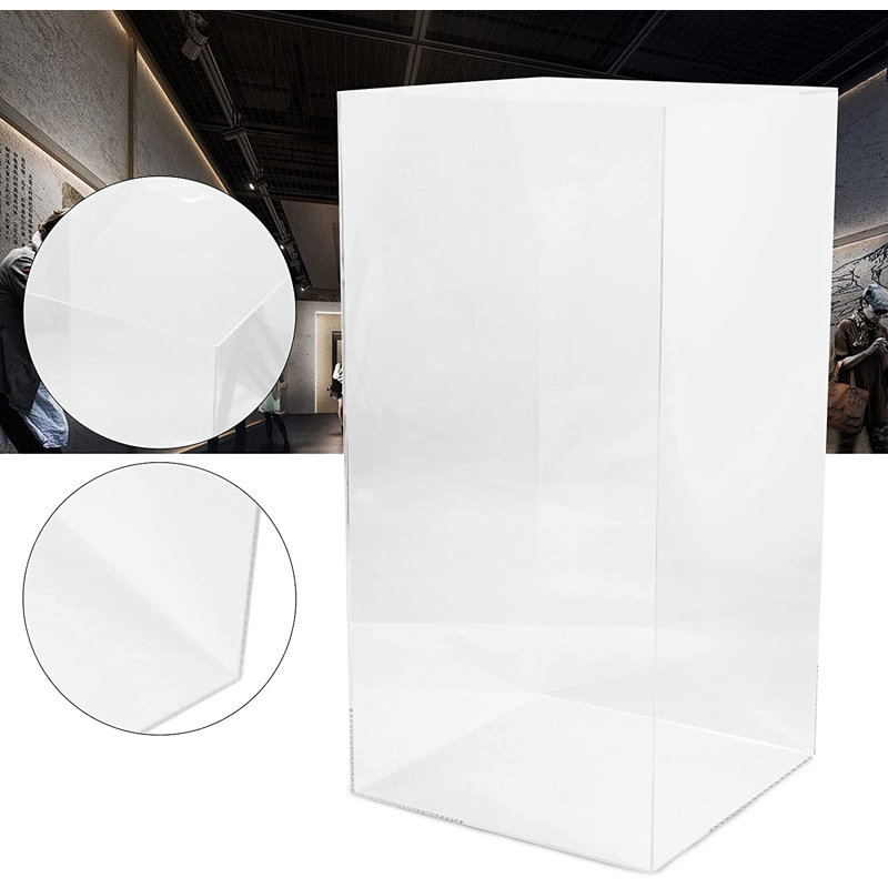 Latitude Run® Hasaan Acrylic Display Box display Cube Pedestal Art Sculpture Stand Wayfair